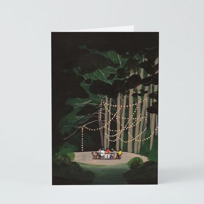 Tarjeta de arte - Cena en el bosque