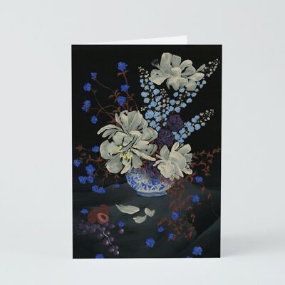 Kunstkarte - Blauer Blumenstrauß