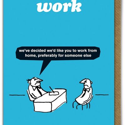 Working From Home Card