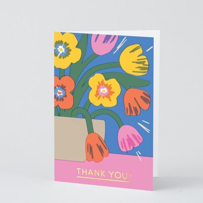 Tarjeta de agradecimiento - Gracias tulipanes