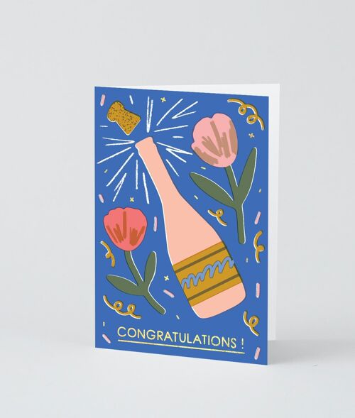 Happy Birthday Card - Champagne