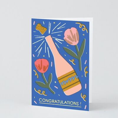 Alles Gute zum Geburtstagskarte - Champagner
