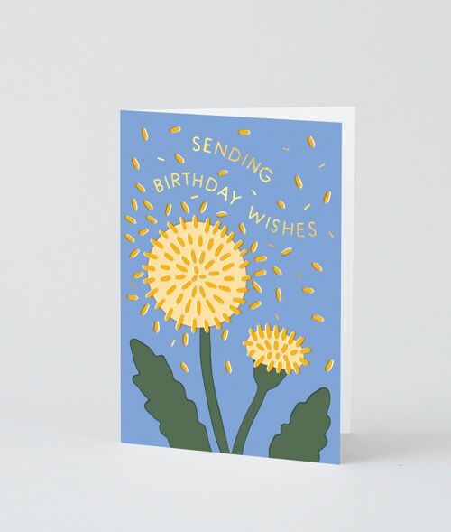 Happy Birthday Card - Birthday Wishes Dandelion