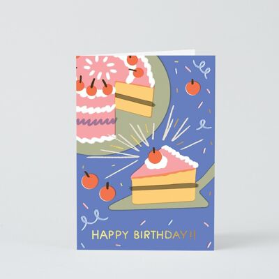 Carte Joyeux Anniversaire - Tranche d'Anniversaire