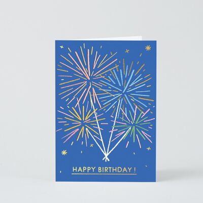 Carte de joyeux anniversaire - étincelles d'anniversaire