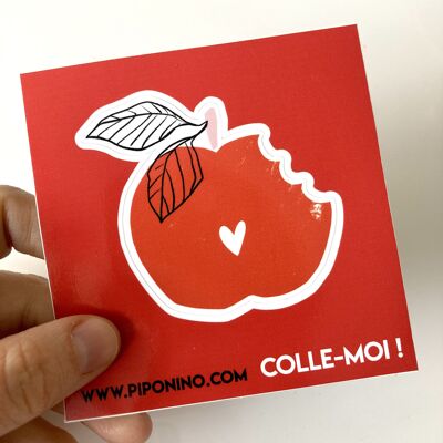 Sticker autocollant POMME - amour