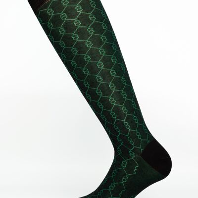 Chaussettes homme fantaisie ADN noir et vert