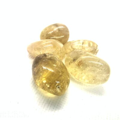 Set of 5 Citrine tumbled stones