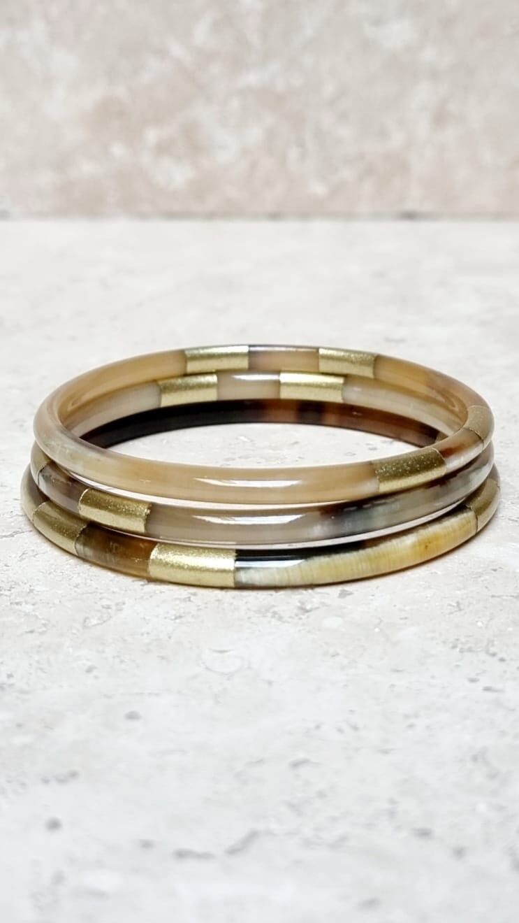 Armreif aus Horn - 5 mm - Le Coin Sauvage