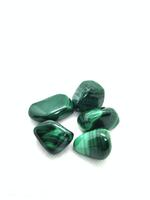 Lot de 5 pierres roulées Malachite