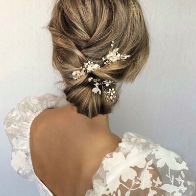 Ilja Horquillas Accesorio para el cabello plateado Novia