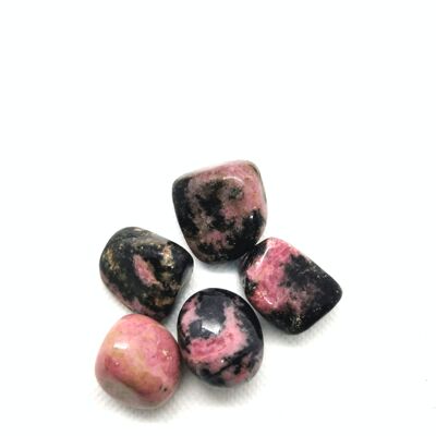 Set of 5 Rhodonite tumbled stones