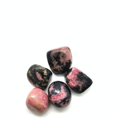 Set of 5 Rhodonite tumbled stones