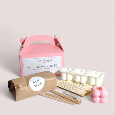Kit de bougies à bulles pour bébé | Trousse de bricolage | Ensemble de bougies | Trousse d'atelier