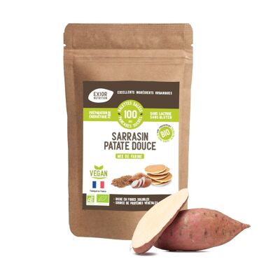 Mix certified ORGANIC gluten-free lactose-free based on sweet potato with white flesh and buckwheat