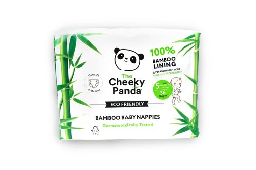 Bamboo Nappies Size 5 (12-17 Kg) V2 | 4 pack
