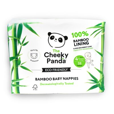 Bamboo Nappies Size 4 (9-14Kg) V2 | 4 pack