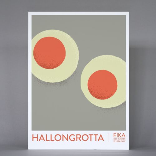 Poster - Fika – Hallongrotta