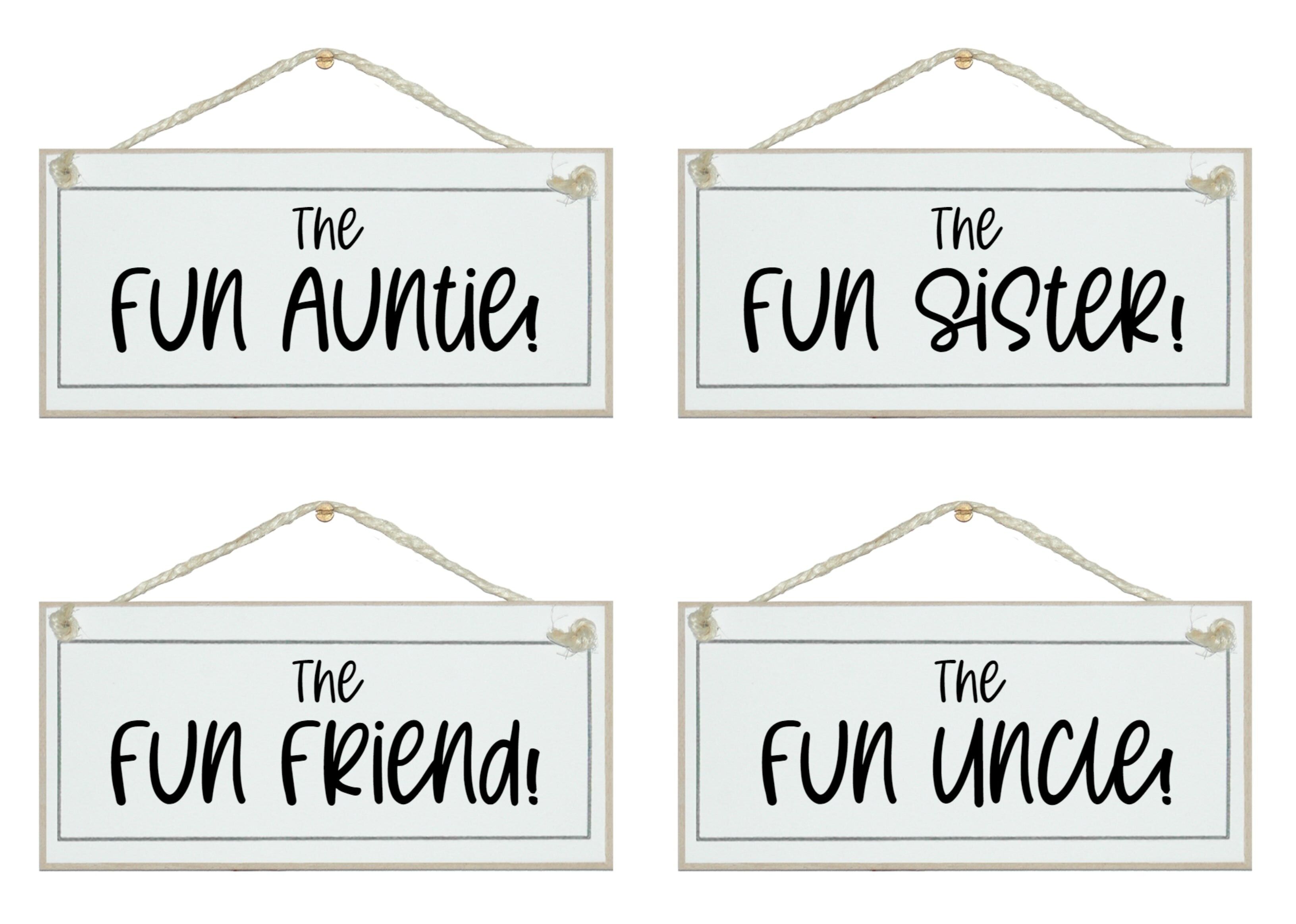 Spaß Onkel, Tante, Schwester etc