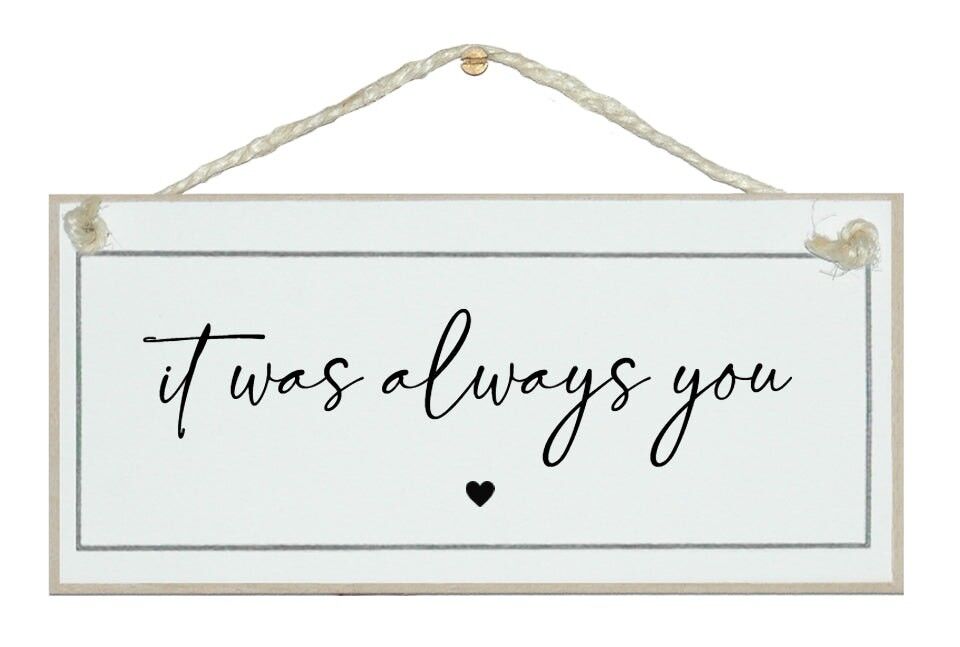 Es warst immer du. Zeichen