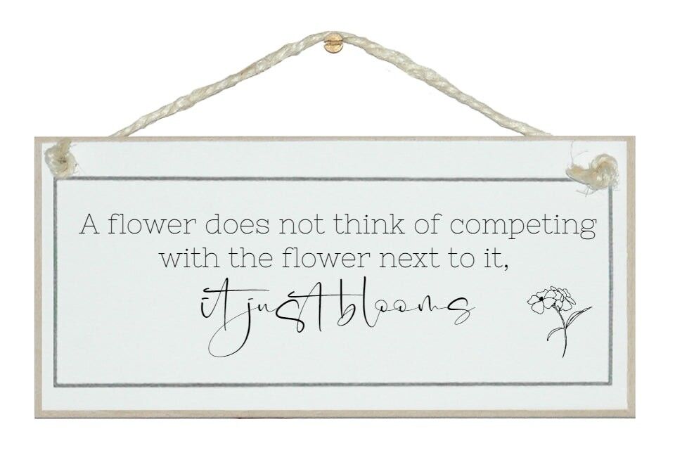 Una flor no compite, florece