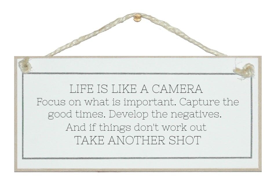 La vida es una cámara... toma otra foto