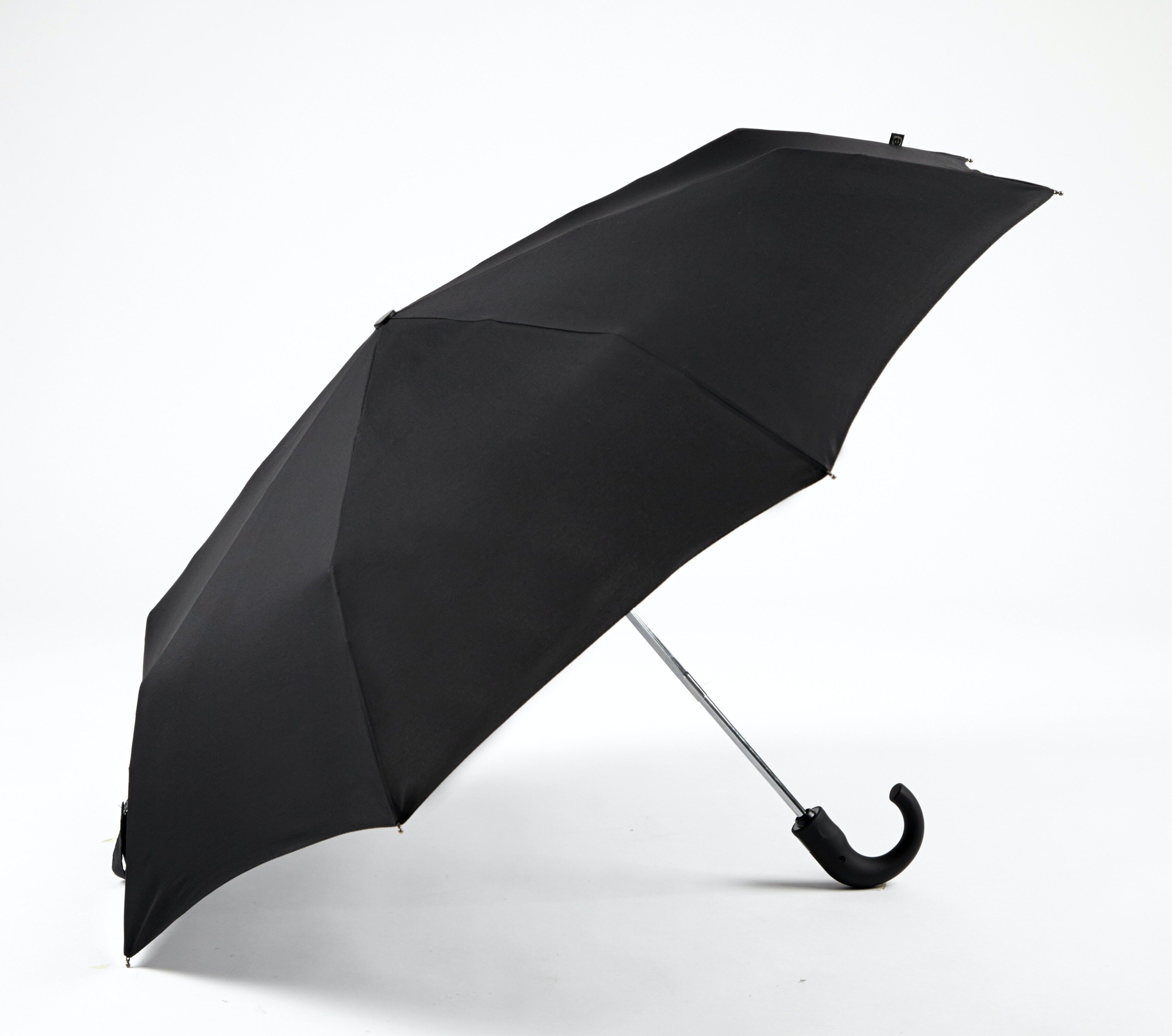 EZPELETA Folding Umbrella BLACK Crooked handle (Urban Style)