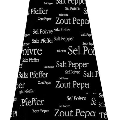 Salz & schwarzer Pfeffer Kochschürze 80 x 85