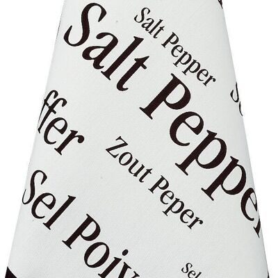 Black Salt & Pepper Printed Tea Towel 50 X 70