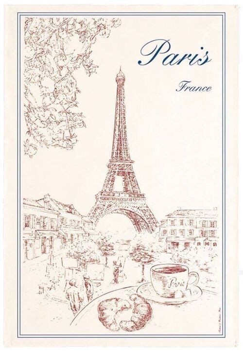 Torchon Tour Eiffel 72 X 48