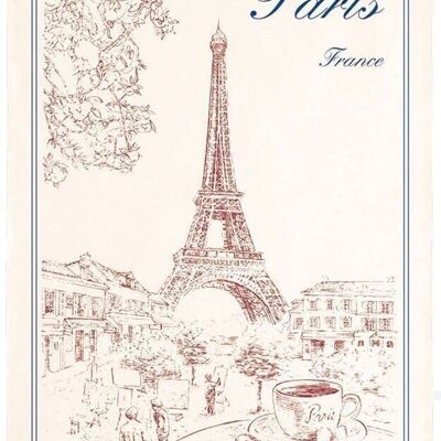 Torchon Tour Eiffel 72 X 48