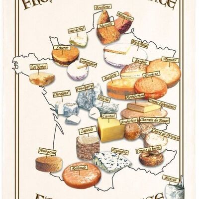 Torchon Carte Fromages 72 X 48