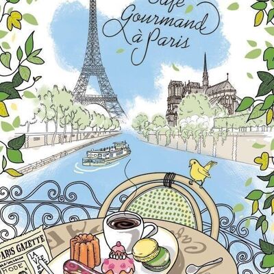 Tea towel Cafe Gourmand Ecru 48 X 72