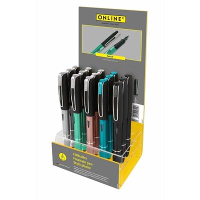 ONLINE 15x filler switch in the display | ergonomic fountain pen | with stylus tip | for students | in the counter display