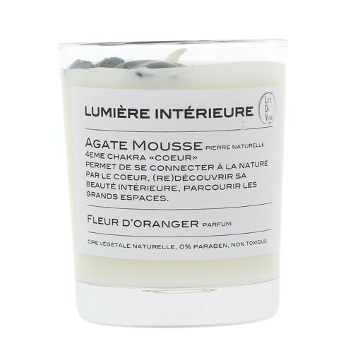 LUMIERE INTERIEURE bougie parfumée Pierres de vie 130 gr – Agate Mousse