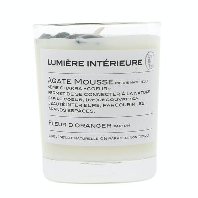 LUMIERE INTERIEURE 
bougie parfumée Pierres de vie – Agate Mousse