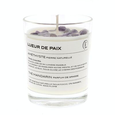 LUEUR DE PAIX scented candle Stones of life 130G – Amethyst