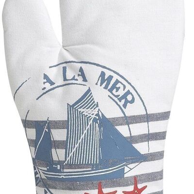 Tourtan sea blue kitchen glove 18 x 28