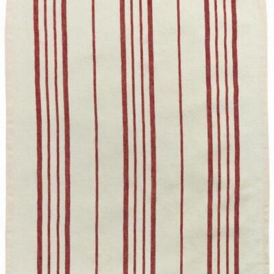 Karma Striped Tea Towel Red/ecru 55 x 75