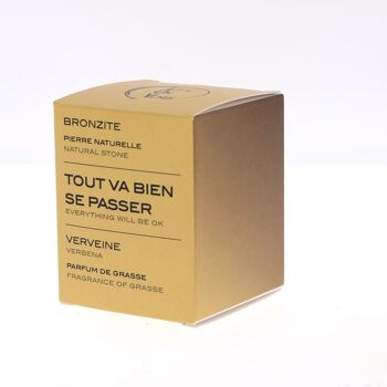 TOUT VA BIEN SE PASSER 
bougie parfumée Pierres de vie – Bronzite 3