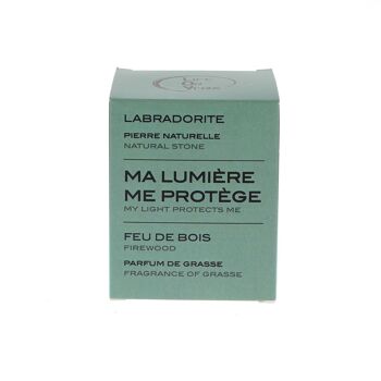 MA LUMIÈRE ME PROTÈGE 
bougie parfumée Pierres de vie – Labradorite 1