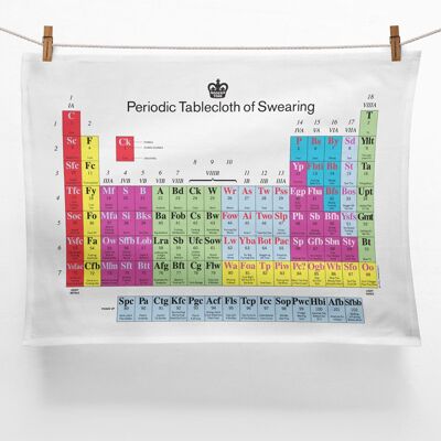 Periodic Table of Swearing Tea Towel