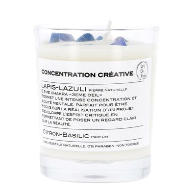 CONCENTRACIÓN CREATIVA Vela perfumada 130G – Lapislázuli