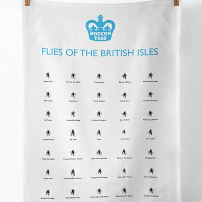 Flies of the British Isles Tea Towel