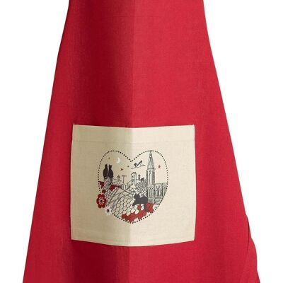 Grembiule da cucina Gatti Cuore Rosso 72 x 85