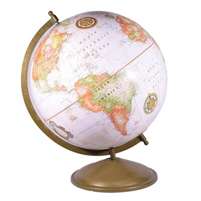 Globe terrestre en fer 37cm