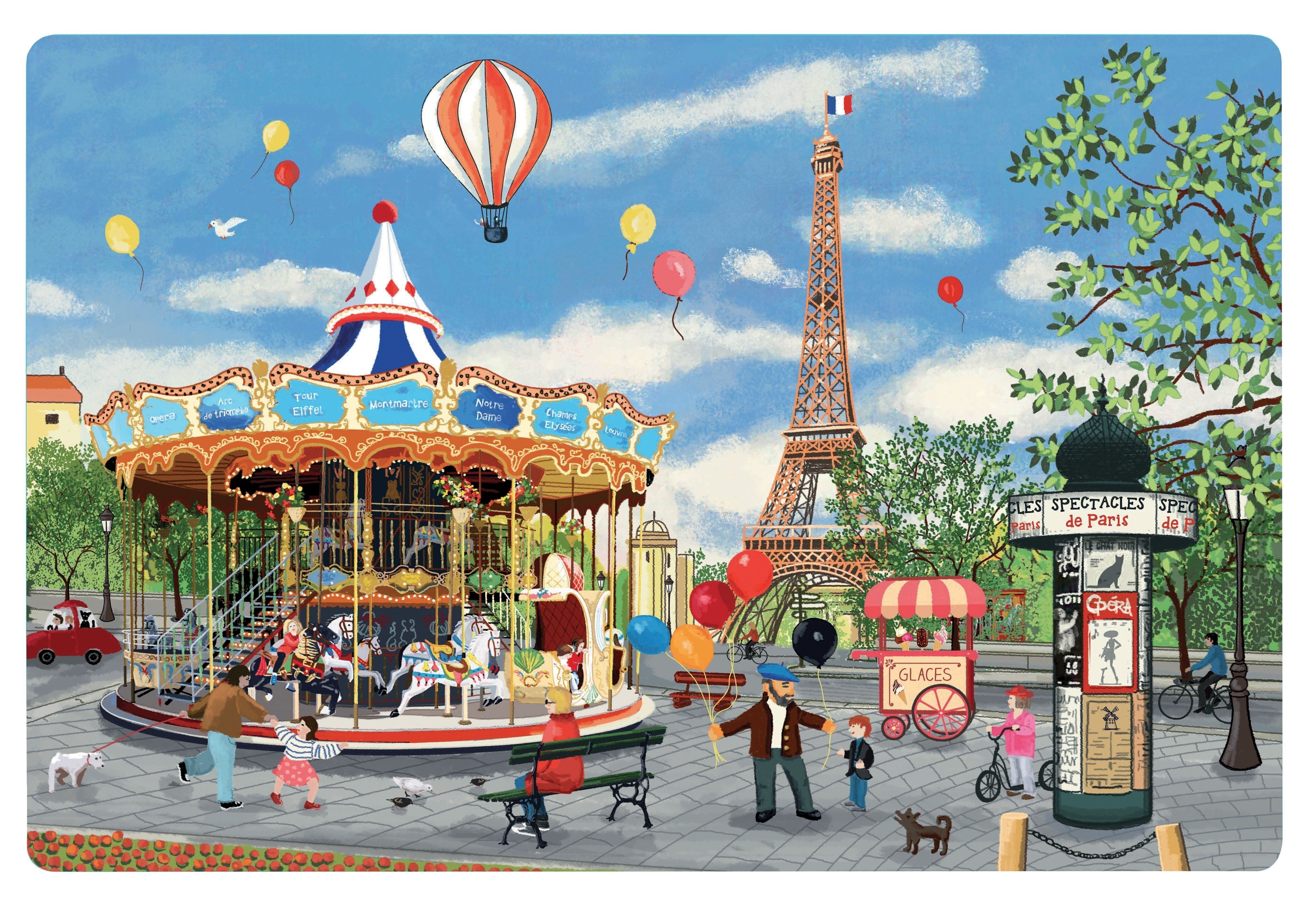 Tovaglietta Carrousel Torre Eiffel Assortita 30 x 45