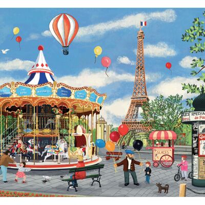 Placemat Carrousel Eiffel Tower Assorted 30 x 45