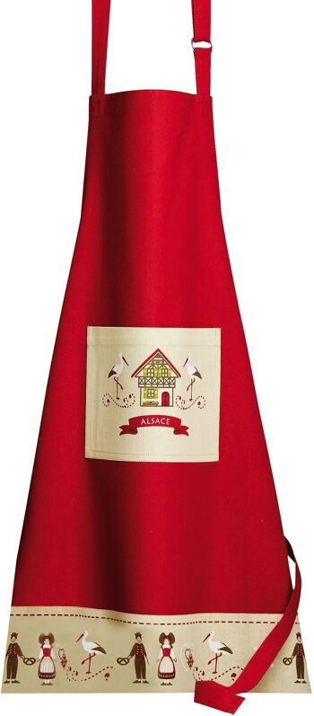 Tablier de cuisine Hisla Rouge/Ecru 72 x 85 1