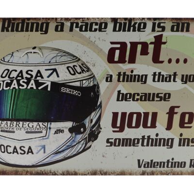 Valentino Rossi metalen bord 20x30cm